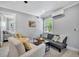 Cozy living room with comfortable seating and stylish decor, featuring a grey sofa and accent chairs at 3902 11Th W Ave, Bradenton, FL 34205