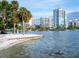Beautiful waterfront featuring calm water and modern high-rise buildings in the background at 101 S Gulfstream Ave # 10E, Sarasota, FL 34236