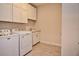 Bright laundry room features washer, dryer, sink, and white cabinets for ample storage space at 4326 Silo Port Ct, Lakewood Ranch, FL 34211