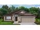 Charming single-story home featuring a wide two-car garage, well-manicured lawn and neutral color palette at 2687 Averland Loop, North Port, FL 34287