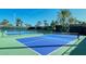Outdoor pickleball courts with surrounding palm trees and green landscaping at 5740 Midnight Pass Rd # 307, Sarasota, FL 34242
