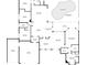 Detailed floor plan showcasing the layout with living room, bedrooms, kitchen, bathrooms, garages, pool and screened porch at 3826 E 155Th E Ave, Parrish, FL 34219