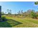Large, grassy backyard with lush landscaping provides space for outdoor activities at 2722 Sapphire Blue Ln, Bradenton, FL 34211