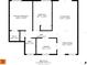 Detailed floor plan showing layout of bedrooms, living room, kitchen, and bath with dimensions at 5889 Canal Dr # I4, Bradenton, FL 34207