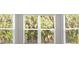 A close up of windows with blinds and plants on the windowsill at 8024 Moonbeam Ave, Sarasota, FL 34241