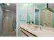Bright bathroom with shower, vanity and mirror at 4570 Pinebrook Cir # 303, Bradenton, FL 34209