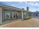 Back patio with seating at 7416 Riverview Dr, Bradenton, FL 34209