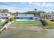Beautiful backyard with a pool, waterfront access, and green grass creates an outdoor oasis at 7416 Riverview Dr, Bradenton, FL 34209