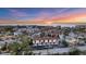 Breathtaking sunset aerial view of the townhouses near the ocean at 6828 Midnight Pass Rd # 6828, Sarasota, FL 34242