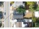 Bird's eye view showing the property layout, including the house and backyard at 1010 E Lake Ave, Tampa, FL 33605