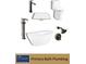 Bathroom fixtures including soaking tub, toilet, faucet and shower head in oil rubbed bronze at 1401 Crocker St, Sarasota, FL 34231