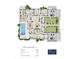 Detailed floor plan showcasing the layout, bedrooms, pool, garage, and outdoor living spaces at 1401 Crocker St, Sarasota, FL 34231