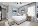 Comfortable bedroom with a neutral color palette, plush bedding, and bright natural light at 5607 Tidewater Preserve Blvd, Bradenton, FL 34208