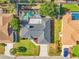 Aerial view of the property showcasing the backyard pool, landscaping, and overall layout at 7507 3Rd Nw Ave, Bradenton, FL 34209