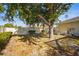 Fenced backyard featuring a mature tree and lush greenery, providing shade and privacy at 7507 3Rd Nw Ave, Bradenton, FL 34209