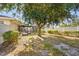 Landscaped backyard with trees and screened pool area at 7507 3Rd Nw Ave, Bradenton, FL 34209