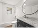 Bathroom vanity with granite top and custom faucet at 7507 3Rd Nw Ave, Bradenton, FL 34209