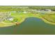 Scenic view of a pier at a community pond surrounded by lush green landscape at Skye Ranch community at 10109 Milky Way Cir, Sarasota, FL 34241