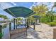 Private boat dock with lifts for convenient water access and beautiful waterfront living at 121 Holly Ave, Sarasota, FL 34243