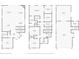 A detailed floor plan showcasing the layout of the first, second and third floors at 12917 42Nd W Ter, Cortez, FL 34215