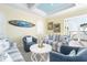 Living room area with water views and nautical design at 12917 42Nd W Ter, Cortez, FL 34215
