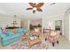 Open floor plan featuring a living room, dining room and kitchen perfect for entertaining and gatherings at 6814 Willowshire Way, Bradenton, FL 34212