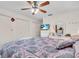 Comfortable bedroom with ceiling fan and double closets at 1817 Curry Ave # 57, Nokomis, FL 34275