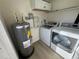 Functional laundry room with washer, dryer, and water heater at 3813 42Nd W St # 37, Bradenton, FL 34205