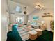 Bright living room with vaulted ceilings, skylight, and stylish coastal decor at 4127 3Rd Ave W, Palmetto, FL 34221