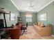 Cozy office with neutral walls, with ample desk and seating space at 531 Latitude Ln, Osprey, FL 34229