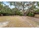 Expansive backyard featuring mature trees and lush greenery, perfect for outdoor activities at 3200 Tobero Ln, Sarasota, FL 34235