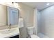 Updated bathroom with a shower featuring marble tile and brushed nickel fixtures at 362 Pine Run Dr, Osprey, FL 34229