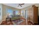 Comfortable bedroom featuring stylish furniture, and a large closet with plenty of natural light at 505 S Orange Ave # 501, Sarasota, FL 34236