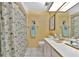 Cozy bathroom with flamingo themed shower curtain, and neutral paint at 535 Spring Lakes Blvd, Bradenton, FL 34210