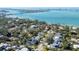 Scenic aerial view of waterfront community, beautiful beaches, and well-maintained neighborhood at 1686 North Dr, Sarasota, FL 34239