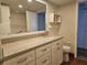 Bathroom features a long vanity and lots of storage at 4900 38Th S Way # 201, St Petersburg, FL 33711