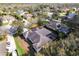 Aerial view of a well-maintained home with a private pool and lush landscaping at 2111 152Nd E Ct, Bradenton, FL 34212