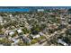 Aerial view of a quiet neighborhood near the water with a mix of residential homes at 2302 8Th W Ave, Bradenton, FL 34205