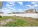 The backyard features a fence perimeter for added privacy and beautiful landscape views at 2347 Richwood Pike Dr, Ruskin, FL 33570
