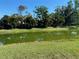View of the pond from the property, highlighting the tranquil outdoor scenery and landscaping at 5814 Cavano Dr, Sarasota, FL 34231