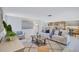 Bright, open living room featuring a plush sofa, modern decor, and seamless flow to the kitchen at 2321 Terry Ln, Sarasota, FL 34231