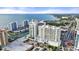 Beautiful aerial view of the city skyline, showing the surrounding waterfront and buildings at 301 Quay Commons # 1411, Sarasota, FL 34236