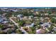 Picturesque aerial shot showcasing the property nestled in a charming neighborhood near the beach at 651 Fox St, Longboat Key, FL 34228
