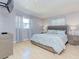 Serene main bedroom with a stylish bed, soft lighting, and modern decor at 4147 Augustine Ave, Sarasota, FL 34231
