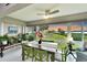 Cozy dining area with beautiful views of the pond and lush greenery at 4722 Independence Dr, Bradenton, FL 34210