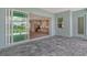 Backyard pool is easily accessed from the kitchen and dining through a large sliding glass door and screened lanai at 12440 Meribel St, Venice, FL 34293