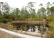 Scenic pond surrounded by lush greenery, offering a tranquil and natural view at 8570 Tropicaire Blvd, North Port, FL 34291