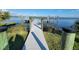 A dock with boat lifts on a waterway provides easy access for boating and enjoying the water at 9464 St Marys Ct, Port Charlotte, FL 33981