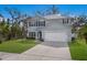 Inviting two-story home with a well-maintained lawn, a two-car garage, and a classic architectural design at 5809 71St E St, Palmetto, FL 34221