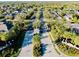 Beautiful aerial view of a gated community entrance with lush landscaping and well-maintained homes and tree lined streets at 8134 Coates Row Pl, Bradenton, FL 34201